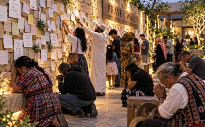 diverse prayer wall